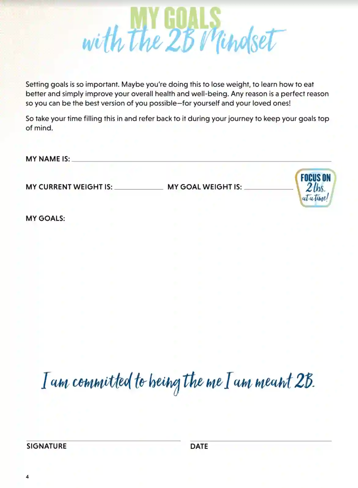 2b mindset tracker ≡ fill out printable pdf forms online